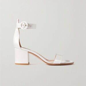 Gianvito Rossi Versilia 60 Satin Sandals White, Size 8.5/38.5